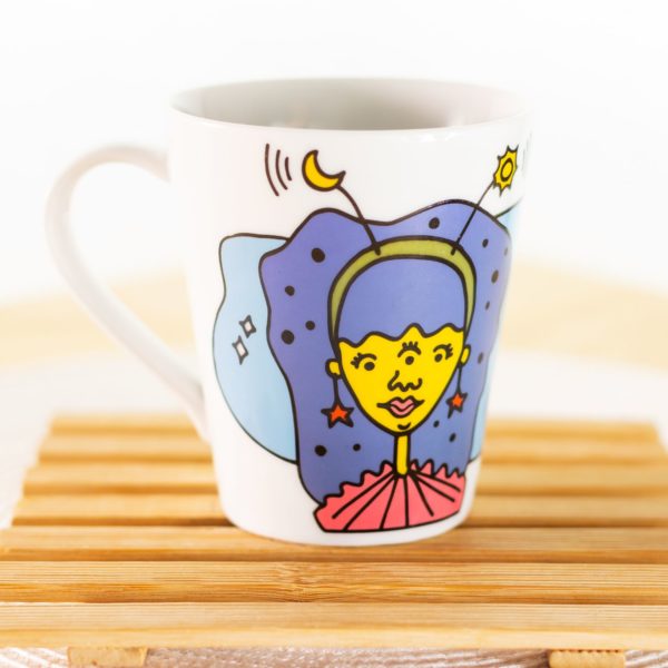 Caneca de porcelana decorada, 290 ml, xícara, café, chá - I'm always seeking the light