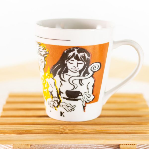 Caneca de porcelana decorada, 290 ml, xícara, café, chá - CMYK mulheres de frente