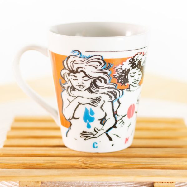 Caneca de porcelana decorada, 290 ml, xícara, café, chá - CMYK mulheres de frente - Image 2