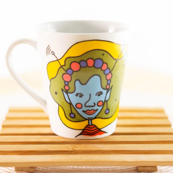 Caneca de porcelana decorada, 290 ml, xícara, café, chá - A cup of self love every day