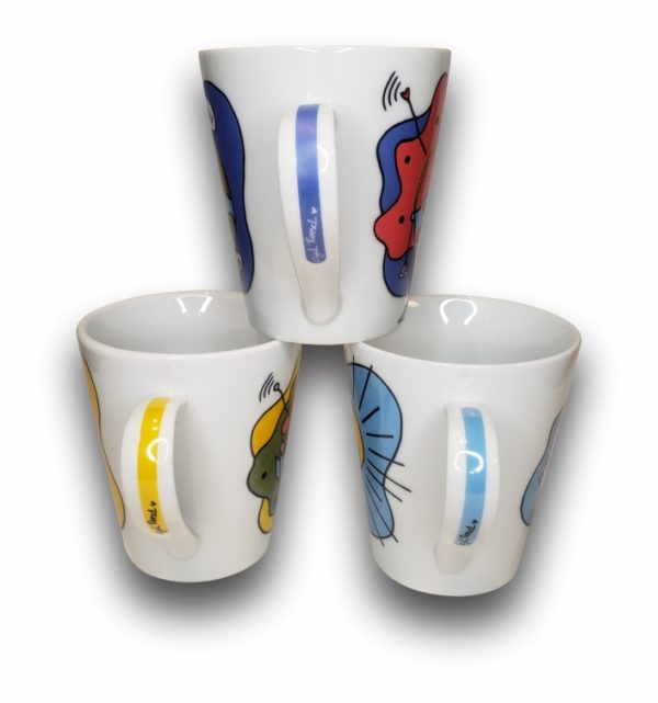 Trio de canecas de porcelana cônicas, 290 ml, coleção meninas - Image 4