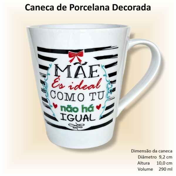 Canecas de porcelana decoradas, 290 ml, xícara, café, chá, Col6-MÃES - 6 canecas - Image 6