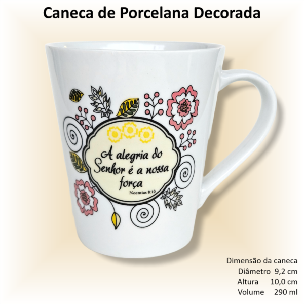 Canecas de porcelana decoradas, 290 ml, xícara, café, chá, Col6-FÉ-SALMOS - 12 canecas - Image 6