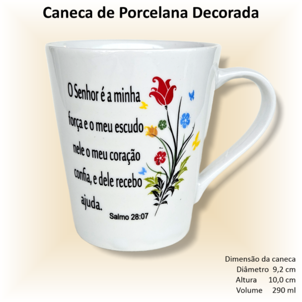 Canecas de porcelana decoradas, 290 ml, xícara, café, chá, Col6-FÉ-SALMOS - 12 canecas - Image 5