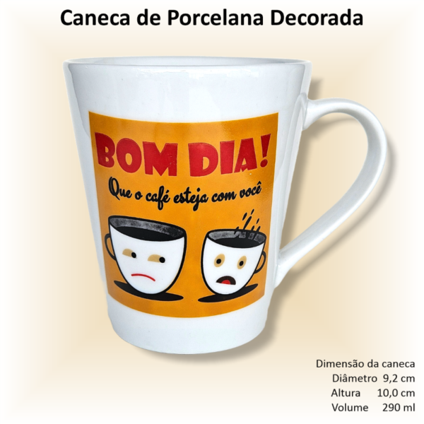 Canecas de porcelana decoradas, 290 ml, xicara, café, chá, Col5-CAFÉ - 6 canecas - Image 7