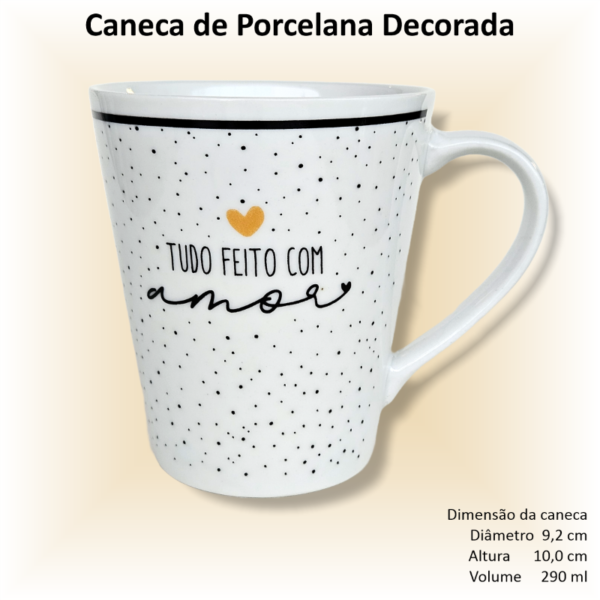 Canecas de porcelana decoradas, 290 ml, xícara, café, chá, Col1-GRATIDÃO - 12 canecas - Image 5