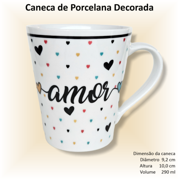 Canecas de porcelana decoradas, 290 ml, xícara, café, chá, Col1-GRATIDÃO - 6 canecas - Image 6