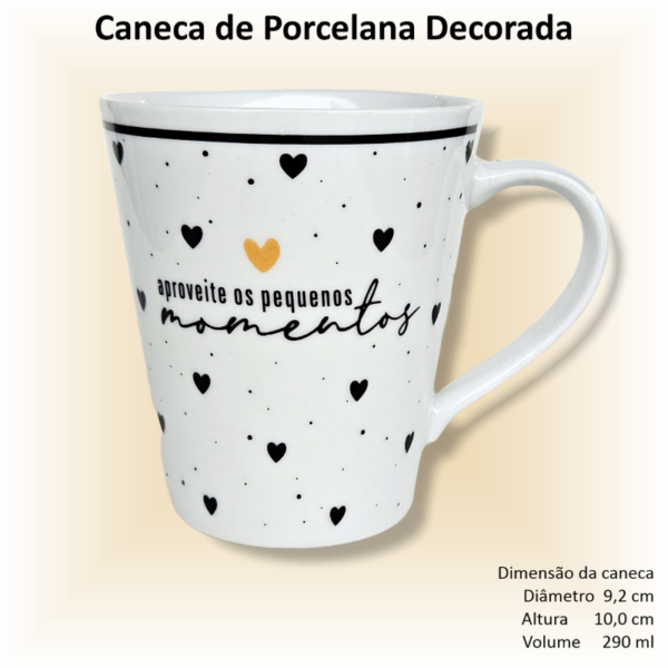 Canecas de porcelana decoradas, 290 ml, xícara, café, chá, Col1-GRATIDÃO - 6 canecas - Image 5