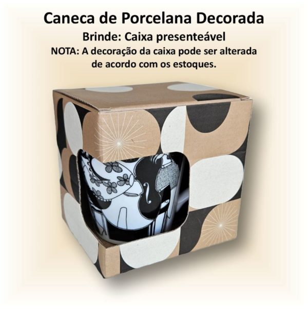 Caneca de porcelana, reta, decorada, 200 ml, xícara, café, chá, signo AQUÁRIO - 1 caneca - Image 2